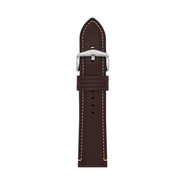 Fossil 24mm Dark Brown LiteHide™ Leather Strap - Preorder