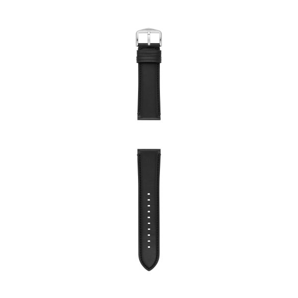 Fossil 24mm Black LiteHide™ Leather Strap - Preorder