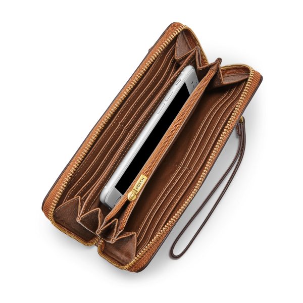 Fossil Logan RFID Zip Around Clutch - Preorder