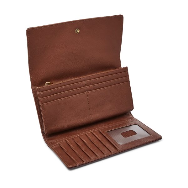 Fossil Logan Leather RFID Flap Clutch Wallet - Preorder