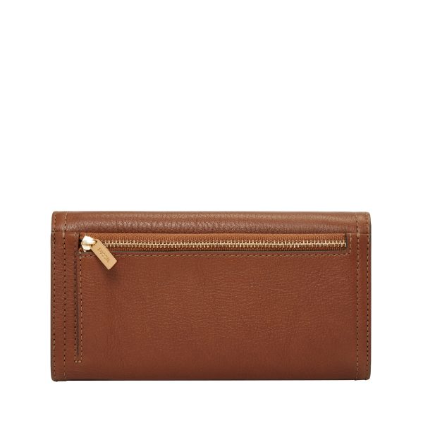 Fossil Logan Leather RFID Flap Clutch Wallet - Preorder