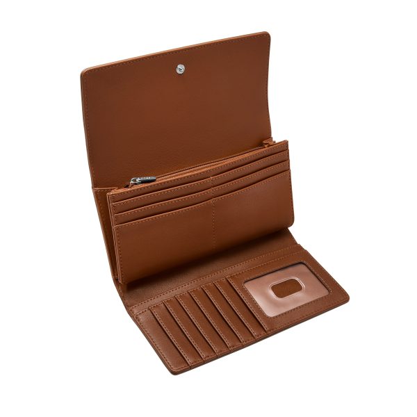 Fossil Logan Leather RFID Flap Clutch Wallet - Preorder