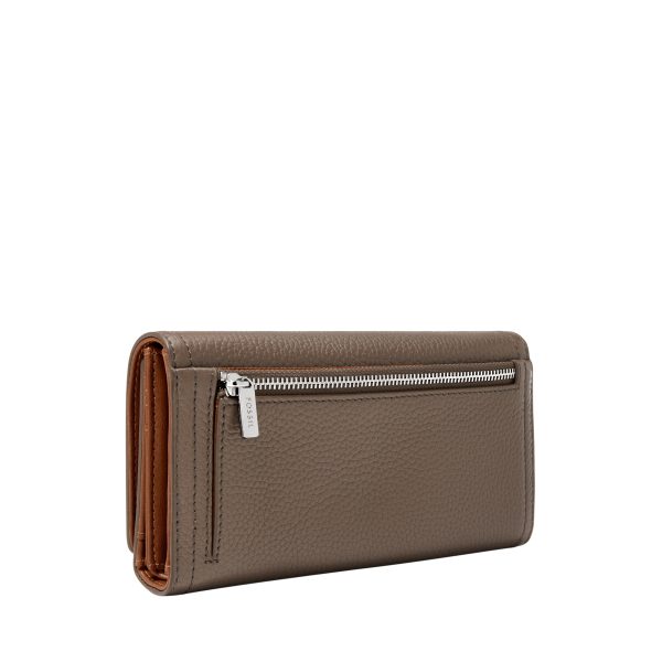 Fossil Logan Leather RFID Flap Clutch Wallet - Preorder