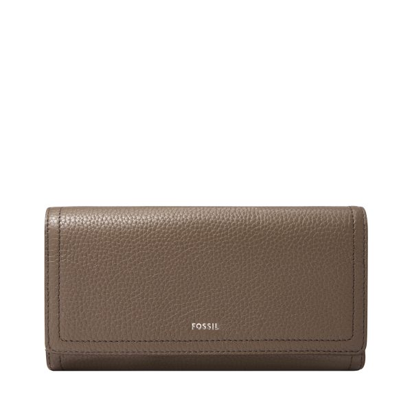 Fossil Logan Leather RFID Flap Clutch Wallet - Preorder