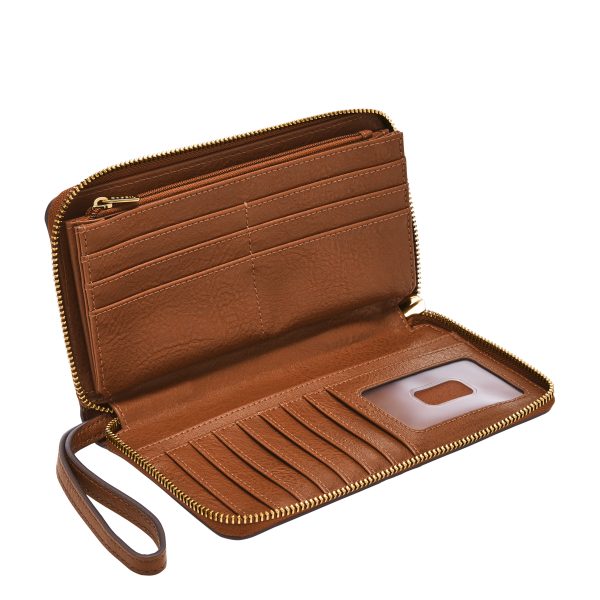 Fossil Liza Leather Zip Around Clutch Wallet - Preorder