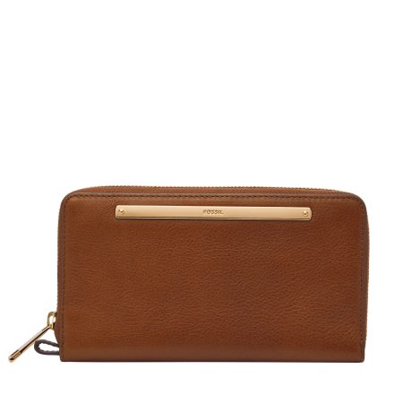 Fossil Liza Leather Zip Around Clutch Wallet - Preorder