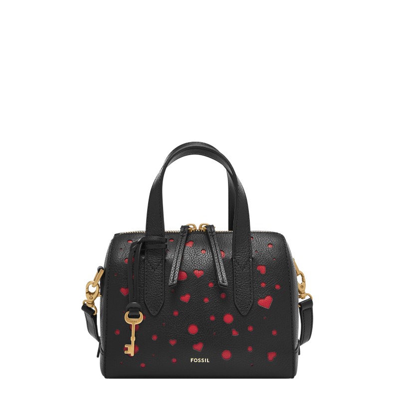 Fossil Sydney Mini Satchel SHB3117001 black leather Malaysia office outfit