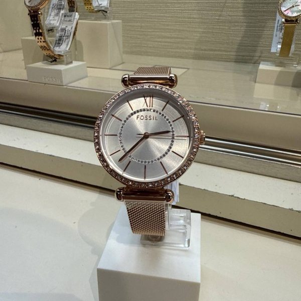 Fossil Tillie 36mm Three-Hand Rose Gold-Tone Stainless Steel Watch - Preorder