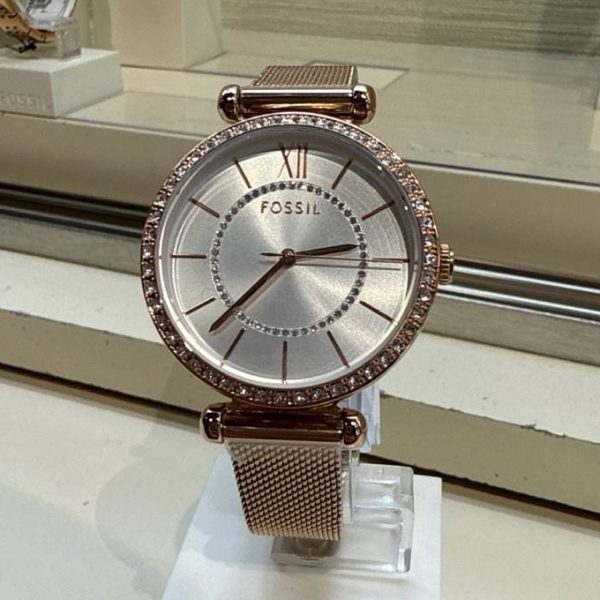 Fossil Tillie 36mm Three-Hand Rose Gold-Tone Stainless Steel Watch - Preorder
