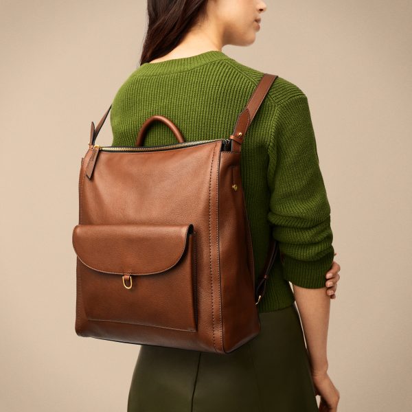 Fossil Parker Leather Backpack - Preorder