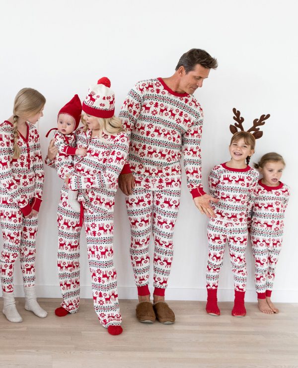 Hanna Andersson Adult Holiday Dear Deer HannaJams Pajama Top