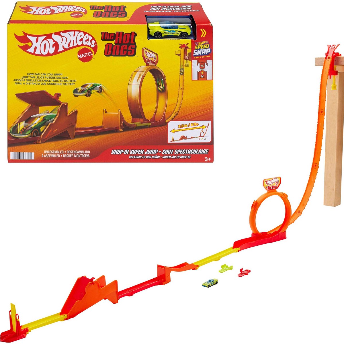 Hot Wheels Hot Ones Gravity Drop 20-Piece Track Set - USA Preorder