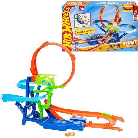 Hot Wheels Mid-Air Multi-Crash 37-Piece Motorized Playset - USA Preorder