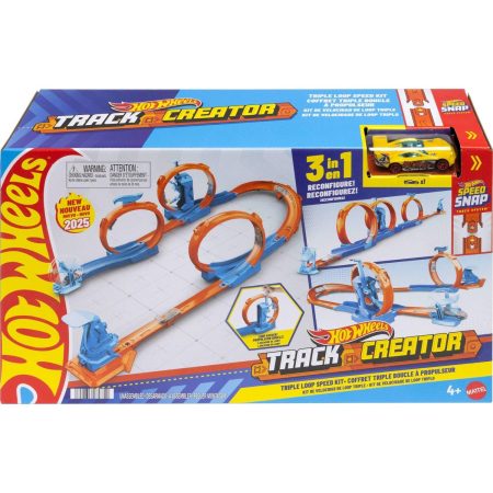 Hot Wheels Track Creator Triple Loop 24-Piece Kit - USA Preorder