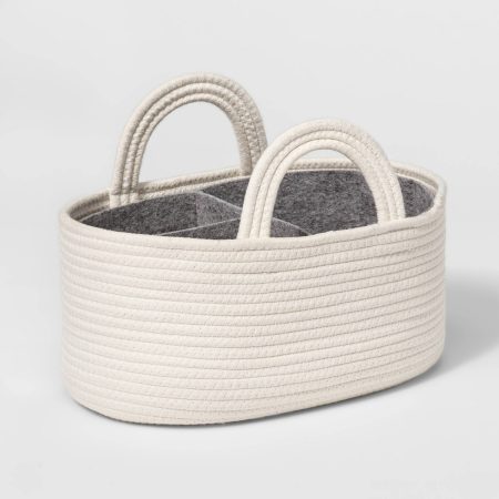 Cloud Island Coiled Rope Diaper Caddy with Dividers - USA Preorder