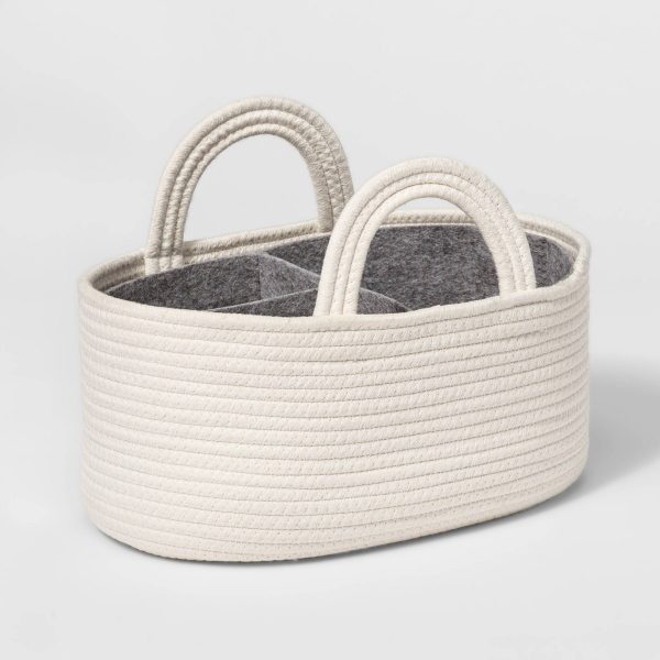 Cloud Island Coiled Rope Diaper Caddy with Dividers - USA Preorder