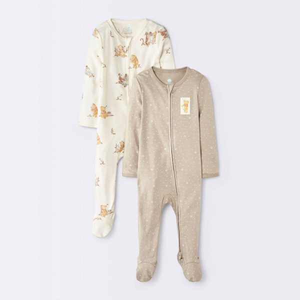 Cloud Island Baby 2-Pack Winnie the Pooh Footed Pajamas - USA Preorder