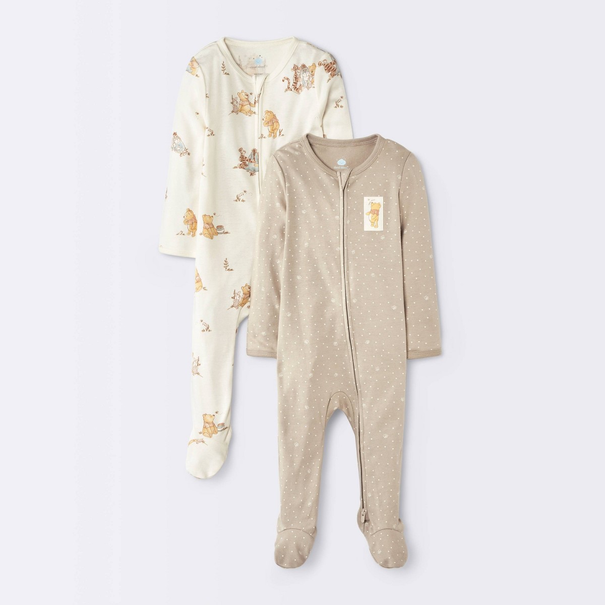 Cloud Island Baby 2-Pack Winnie the Pooh Footed Pajamas - USA Preorder