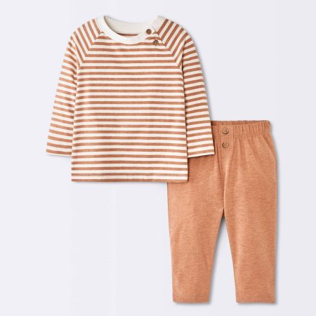 Cloud Island Baby Boys 2-Piece Striped Raglan Set - USA Preorder