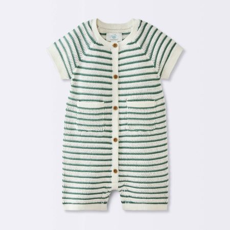 Cloud Island Baby Boys Striped Sweater Romper - USA Preorder