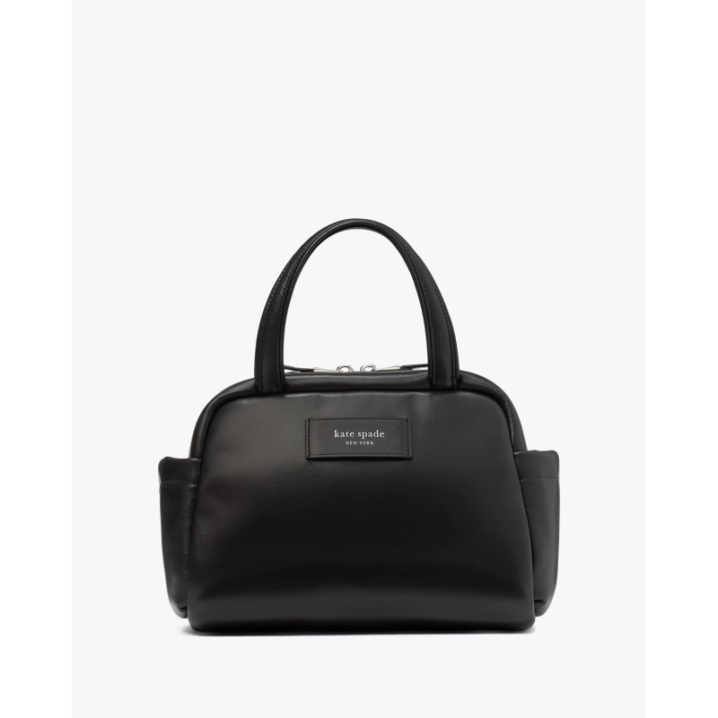 Kate Spade Dumpling Satchel Black and Warm Gingerbread colour comparison