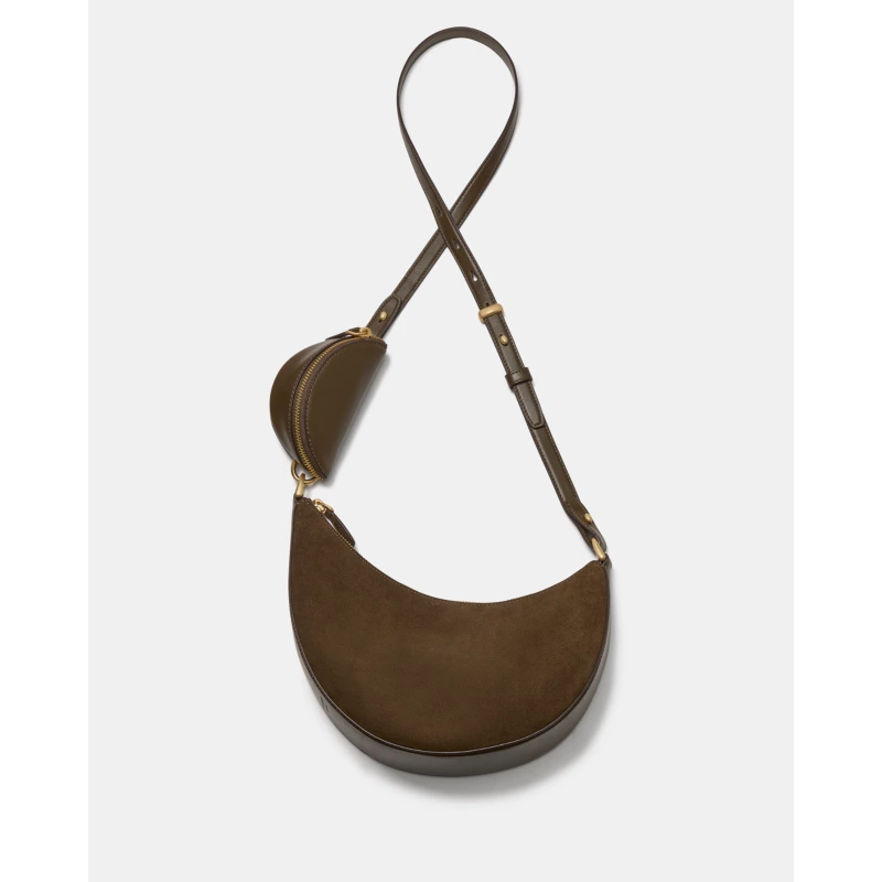 Kate Spade Duo Suede Crossbody Bag KM223 brown suede 2026