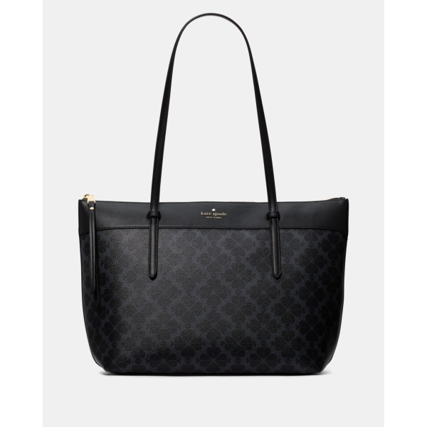 Kate Spade Spade Flower Coated Canvas Tote Black - Preorder