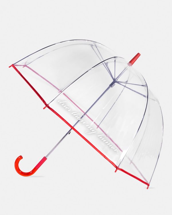 Kate Spade Drier Than My Humor Clear Umbrella