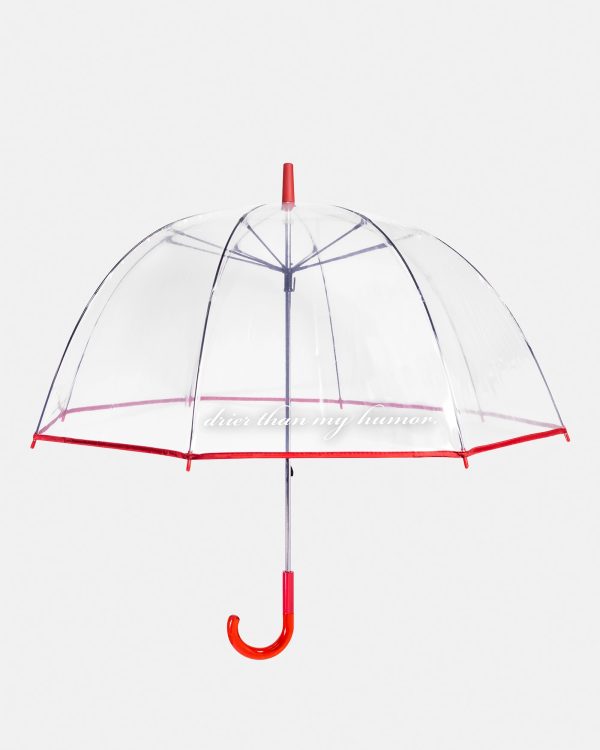 Kate Spade Drier Than My Humor Clear Umbrella