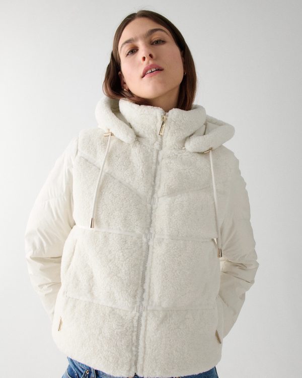Kate Spade Cropped Sherpa Puffer
