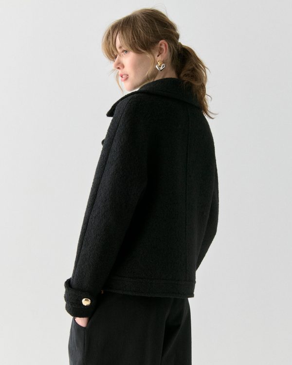 Kate Spade Wool Cropped Peacoat