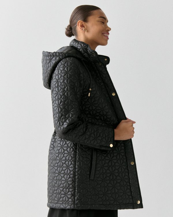 Kate Spade Quilted Spade Flower Coat