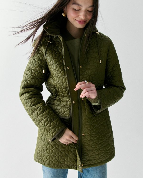 Kate Spade Quilted Spade Flower Coat