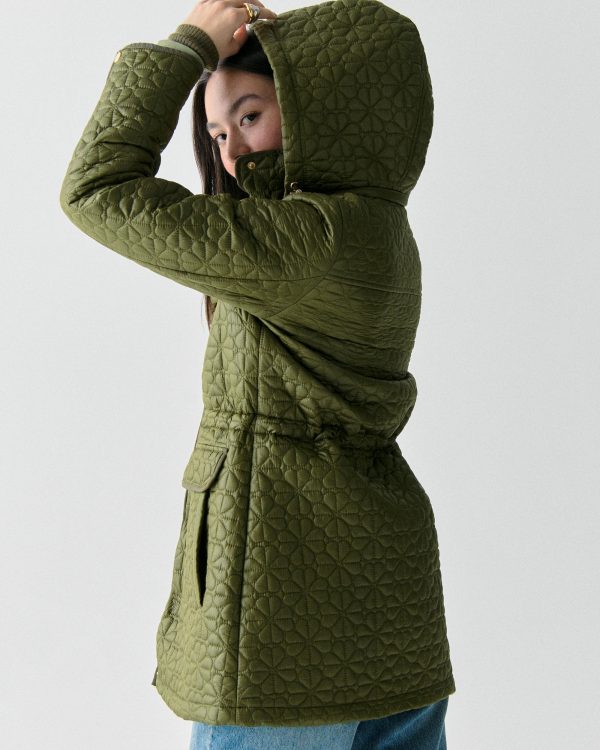 Kate Spade Quilted Spade Flower Coat