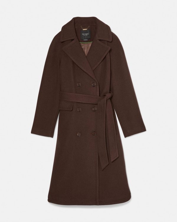Kate Spade Wool Belted Trench Coat