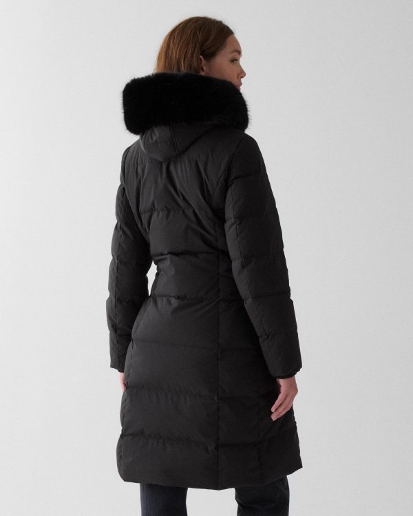 Kate Spade Long Parka With Faux Fur Trim