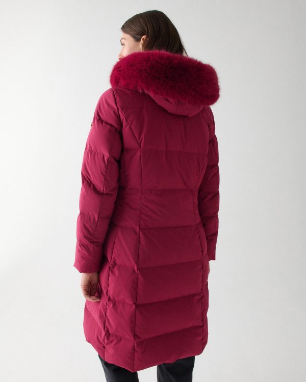 Kate Spade Long Parka With Faux Fur Trim