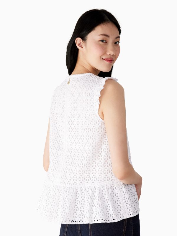 Kate Spade Eyelet Flounce Top