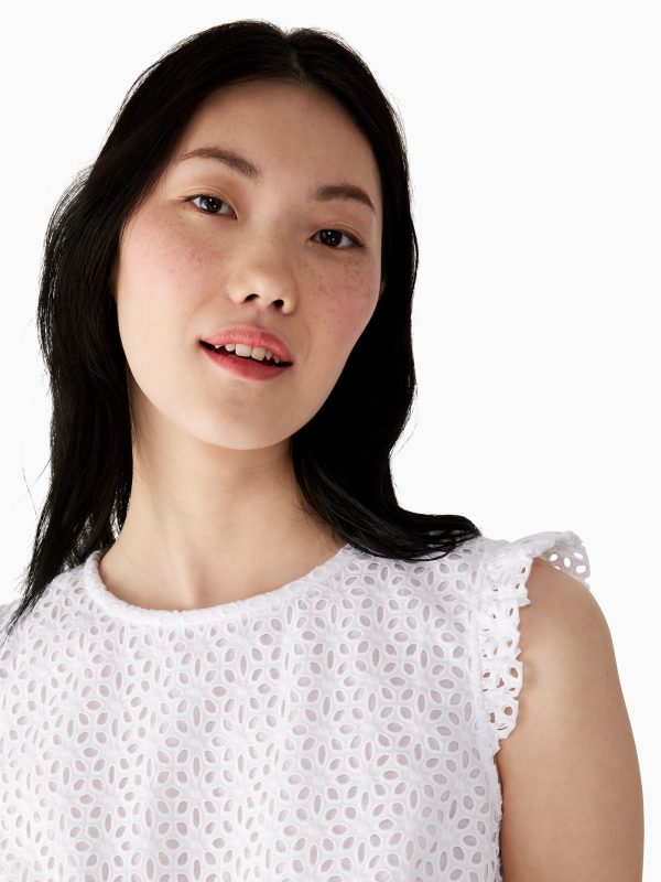 Kate Spade Eyelet Flounce Top