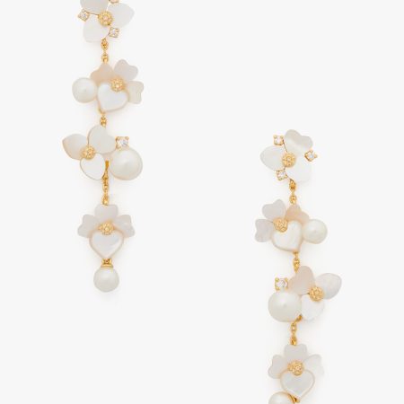 Kate Spade Precious Pansy Statement Linear Earrings