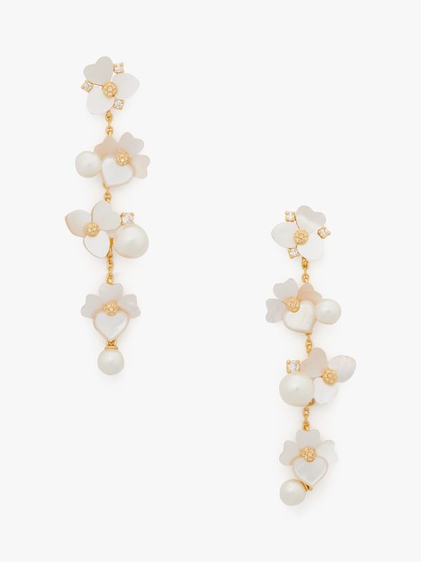 Kate Spade Precious Pansy Statement Linear Earrings