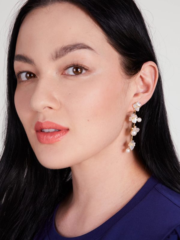 Kate Spade Precious Pansy Statement Linear Earrings