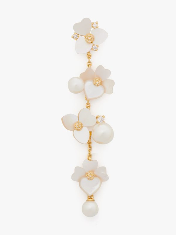 Kate Spade Precious Pansy Statement Linear Earrings