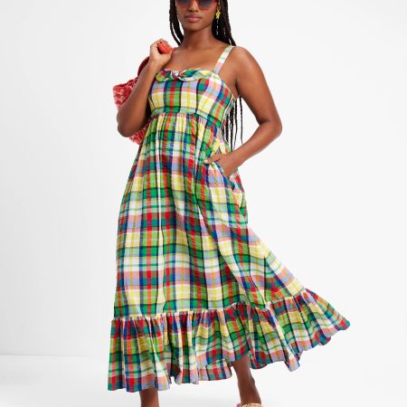 Kate Spade Coastal Plaid Bow Dress