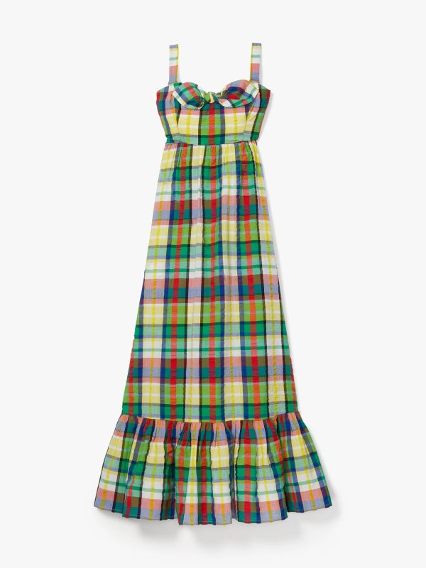 Kate Spade Coastal Plaid Bow Dress