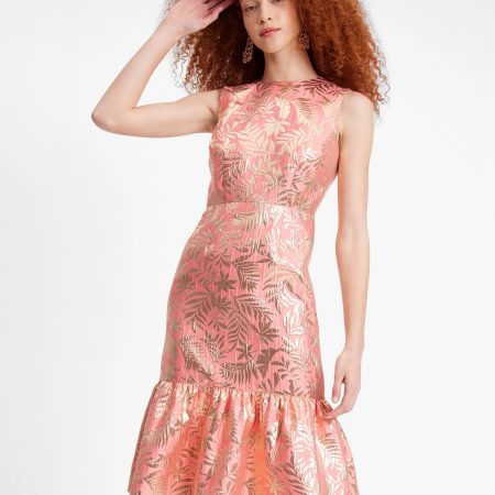 Kate Spade Tropical Foliage Brocade Dress
