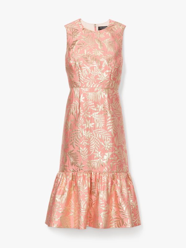 Kate Spade Tropical Foliage Brocade Dress