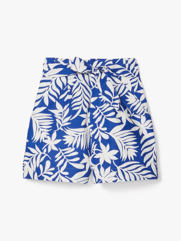 Kate Spade Tropical Foliage Tie-waist Shorts