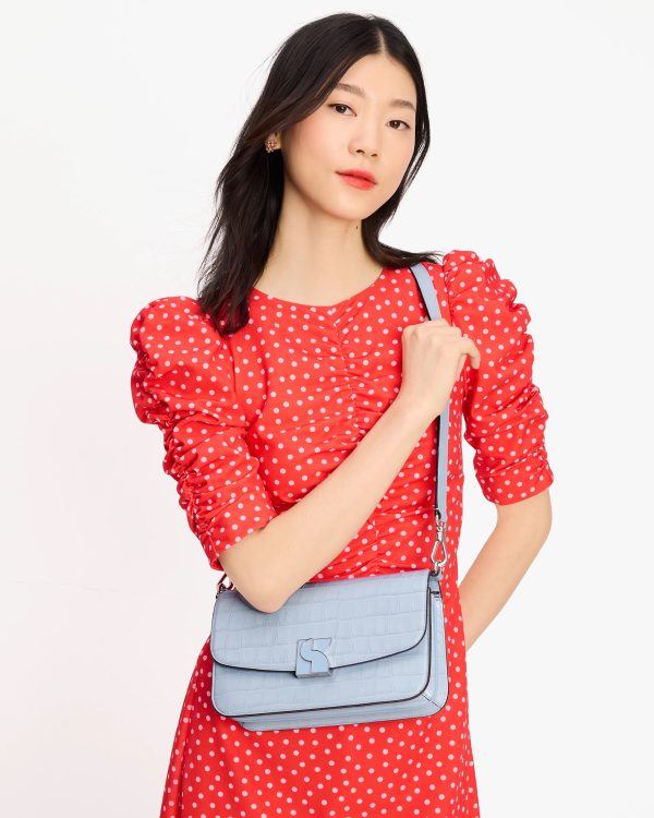 Kate Spade Dakota Croc-embossed Medium Convertible Shoulder Bag