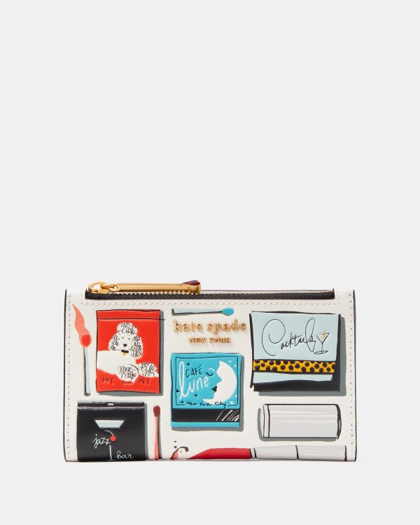 Kate Spade Morgan Matchbox Embossed Small Slim Bifold Wallet